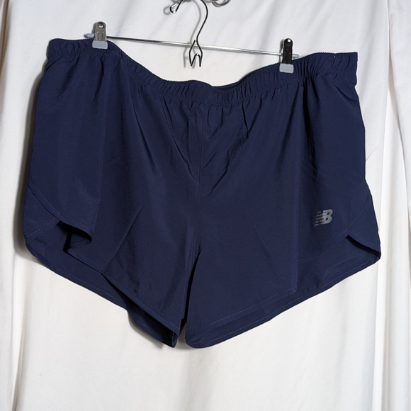 NWT Women's New‎ Balance Navy Athletic Shorts, Built-in Brief| Size 2XL - Picture 1 of 8